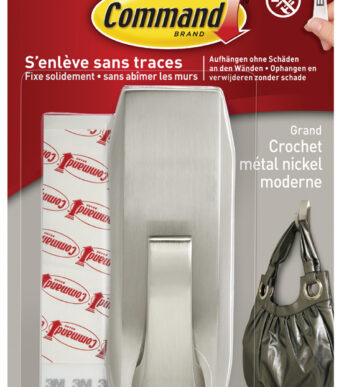 3M Command metalen haak Modern L zilver