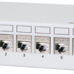 LogiLink Desktop Patch Panel Cat.6A, 6 poorts, lichtgrijs