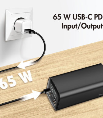 LogiLink Powerbank met Display, 20.000 mAh, zwart