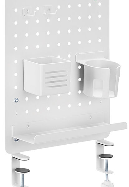 LogiLink Perfoboard Organizer met klembevestiging, wit