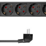 LogiLink 19 inch stekkerdoos 7-voudig met schakelaar zwart