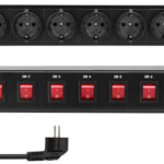 LogiLink 19 inch stekkerdoos, 8-voudig, individueel schakelbaar