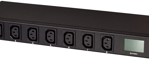 LogiLink IP stekkerdoos 19 inch, 8-voudig, 1 HE, zwart