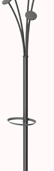 ALBA kapstok FESTIVAL, hoogte 1.870 mm, zwart