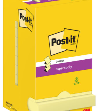 Post-it Super Sticky Z-Notes, 76 x 76 mm, kanariegeel