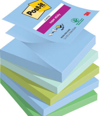 Post-it Super Sticky Z-Notes plakbriefjes 76 x 76 mm, Oasis collectie