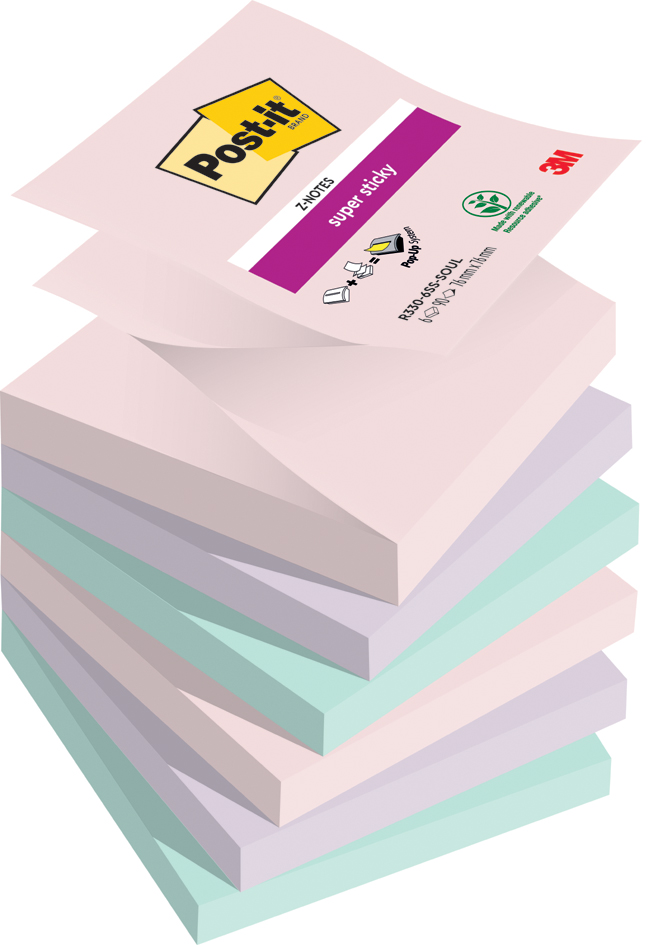 Post-it Super Sticky Z-Notes plaknotities 76 x 76 mm Post-it Super Sticky Z-Notes plaknotities 76 x 76 mm