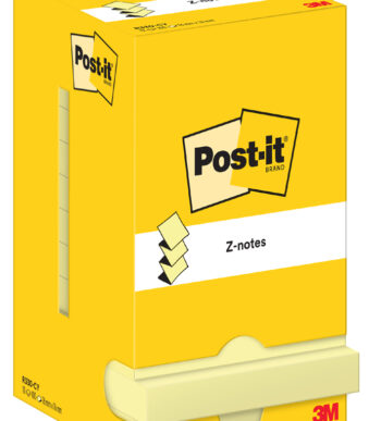 Post-it Z-Notes Zelfklevende memoblaadjes, 76 x 76 mm, geel