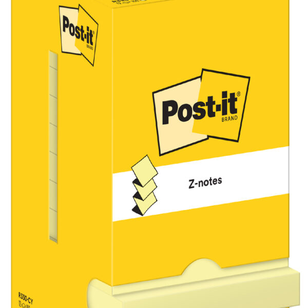 Post-it Z-Notes Zelfklevende memoblaadjes, 76 x 76 mm, geel
