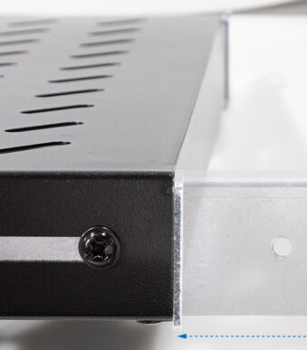 LogiLink 19" Legbord, 1 HE, verstelbaar, (D)600 mm, zwart