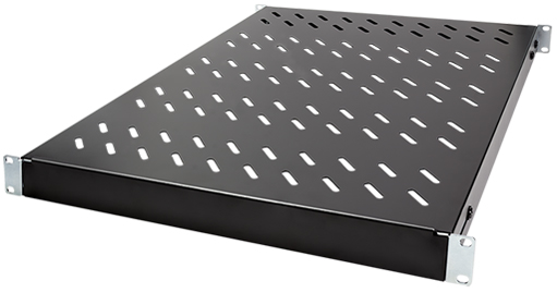 LogiLink 19" Legbord, 1 HE, verstelbaar, (D)600 mm, zwart