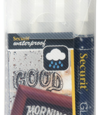 Securit krijtstiften waterproof medium, 4 stuks etui