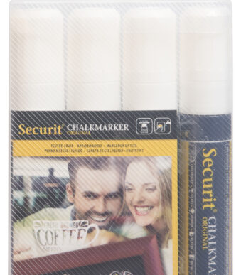 Securit krijtmarkers set 4 stuks, verschillende kleuren