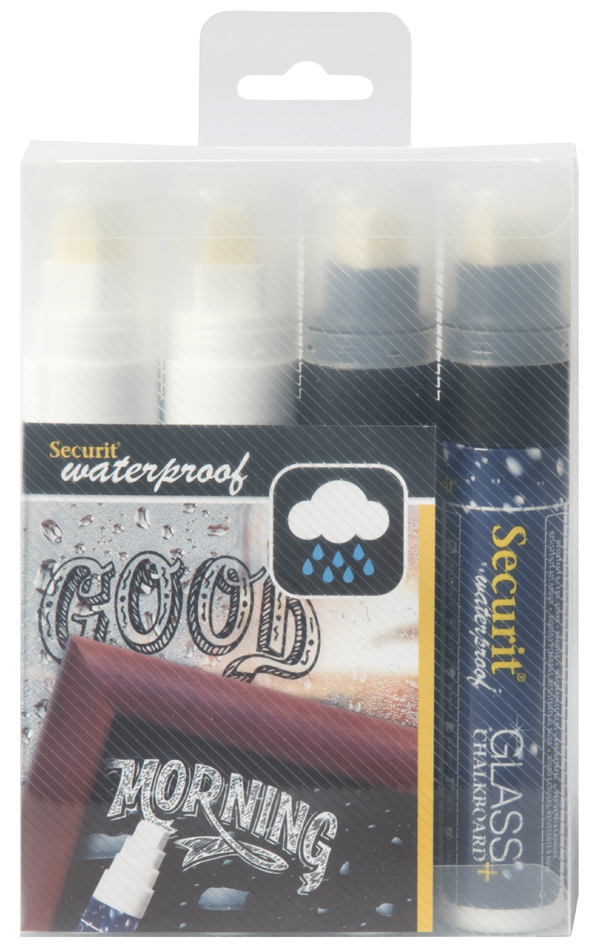 Securit krijtstiften waterbestendig groot, 4 stuks Securit krijtstiften waterbestendig groot, 4 stuks