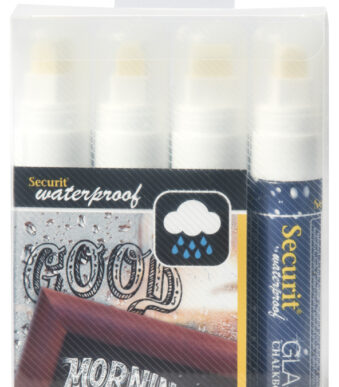 Securit krijtstiften waterbestendig groot, 4 stuks