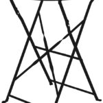 PAPERFLOW opklapbare buitentafel EDEN, rond, zwart