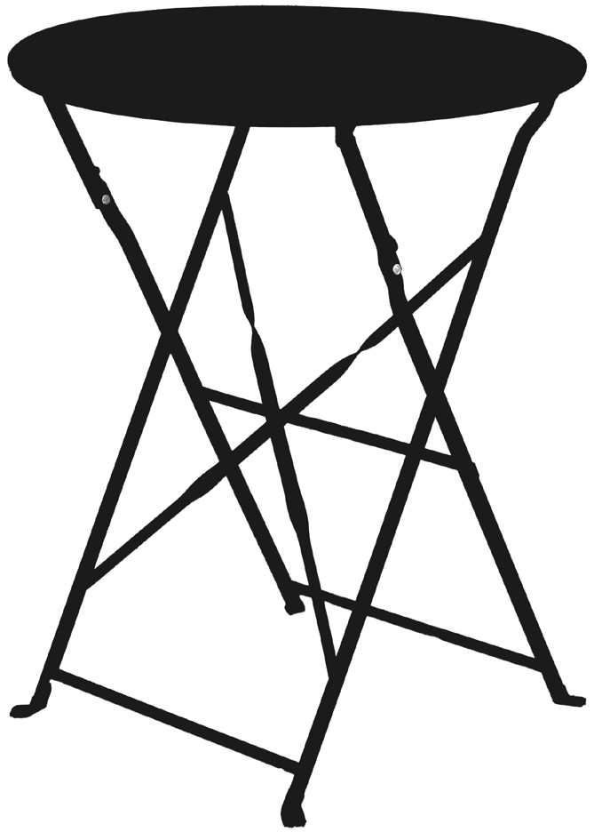 PAPERFLOW opklapbare buitentafel EDEN, rond, zwart PAPERFLOW opklapbare buitentafel EDEN, rond, zwart