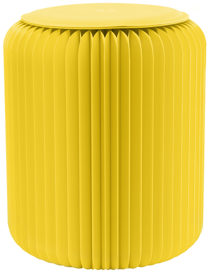 PAPERFLOW Opvouwbare Kruk Flexistool, Hoogte 420 mm, Geel PAPERFLOW Opvouwbare Kruk Flexistool, Hoogte 420 mm, Geel