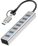 LogiLink USB 3.0 Hub 7-poorts met USB-A aansluitingen zilver