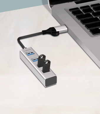 LogiLink USB 3.0 Hub, 4 poorten, 4x USB-A, zilver