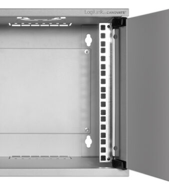 LogiLink 10 inch wandkast SoHo, 4HE, lichtgrijs