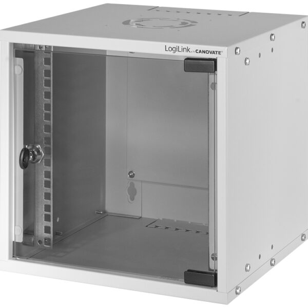 LogiLink 10 inch wandkast SoHo, 4HE, lichtgrijs