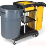Rubbermaid reinigingswagen met hoge capaciteit, zwart