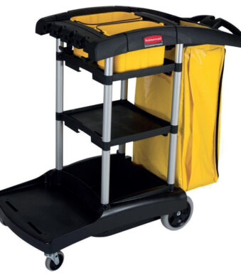 Rubbermaid reinigingswagen met hoge capaciteit, zwart