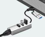 LogiLink USB 3.2 naar Gigabit Ethernet Adapter met 3-poorts USB Hub