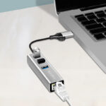 LogiLink USB 3.2 naar Gigabit Ethernet Adapter met 3-poorts USB Hub