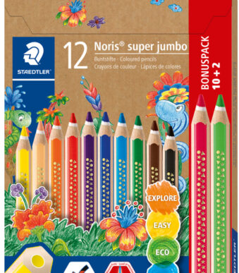 STAEDTLER driehoekig kleurpotlood Noris super jumbo, 10+2, in doosje