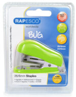 Rapesco Bug Mini nietmachine, nietcapaciteit 12 vel, groen