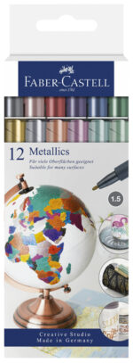 Faber-Castell Metallic stiften 12 stuks in kartonnen etui