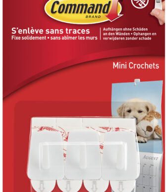 3M Command mini haken kunststof wit 3 stuks