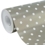 Clairefontaine geschenkpapier ´Stippen op taupe´, op rol, 700 mm x 50 m