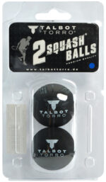 TALBOT torro Squashballen, blauw punt, snel, 2 stuks