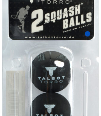 TALBOT torro Squashballen, blauw punt, snel, 2 stuks
