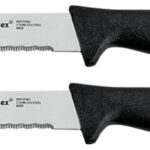 Metaltex Steakmessen/Tomatenmessen Basic Zwart - 2 Stuks