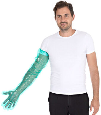 HYGOSTAR LDPE wegwerphandschoen SOFTLINE LONG PLUS, groen