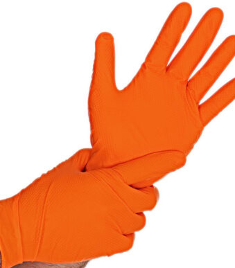 HYGOSTAR nitril handschoenen Diamond Grip, XL, oranje