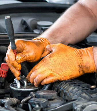 HYGOSTAR nitril handschoenen Diamond Grip, XL, oranje