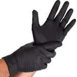 HYGOSTAR Nitril Handschoenen Diamond Grip, XL, zwart