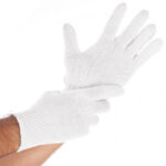 HYGONORM katoenen handschoen Cuff Light, maat L, wit