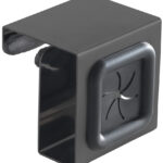 Metaltex handdoekhouder, haak voor kastdeur, vierkant, zwart/grijs