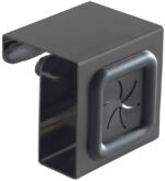 Metaltex handdoekhouder, haak voor kastdeur, vierkant, zwart/grijs