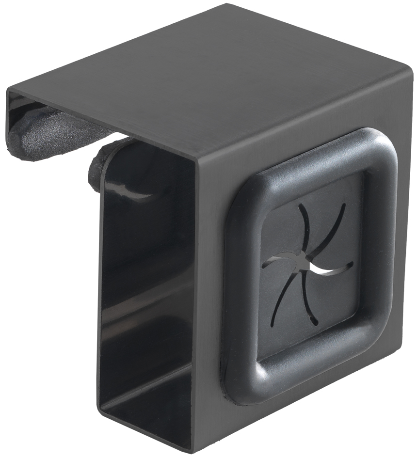 Metaltex handdoekhouder, haak voor kastdeur, vierkant, zwart/grijs Metaltex handdoekhouder, haak voor kastdeur, vierkant, zwart/grijs