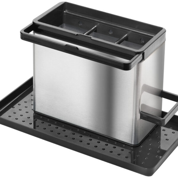 Metaltex Tidytex INOX gootsteenorganizer, zilver/zwart