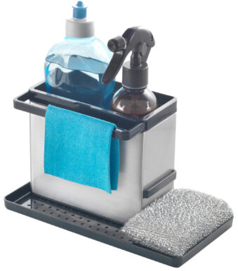 Metaltex Tidytex INOX gootsteenorganizer, zilver/zwart