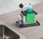 Metaltex Tidytex INOX gootsteenorganizer, zilver/zwart