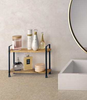 Metaltex York Lava kruidenrek 2 etages mat zwart